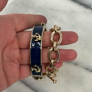 NWT vineyard haven blue and gold preppy sailor bracelet